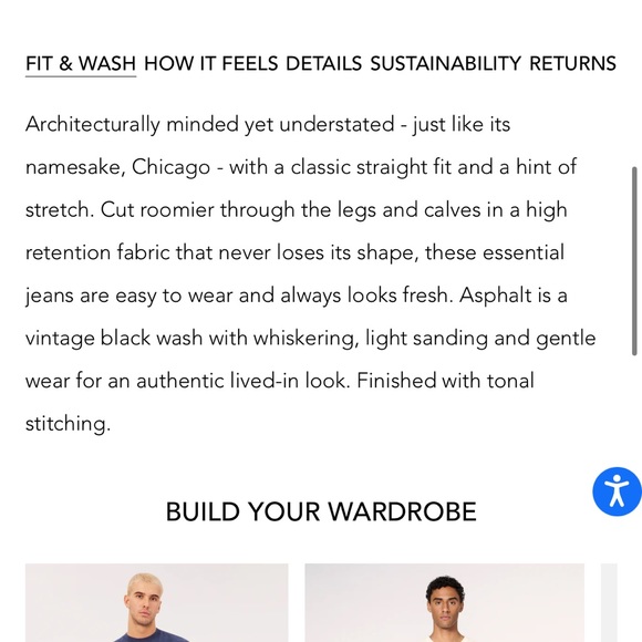 Warp + Weft ORD Chicago Straight Jean Asphalt Black Men’s 35 x 30 NEW With Tags - Picture 16 of 16